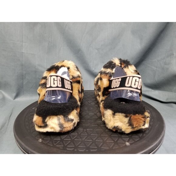 UGG Australia Girls Fluff Yeah Slippers Slide Spotty Size 2 NEW NO BOX! - Picture 7 of 11